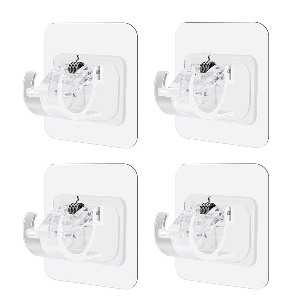 Stånghållare 4-pack - Transparent 6 x 6 cm