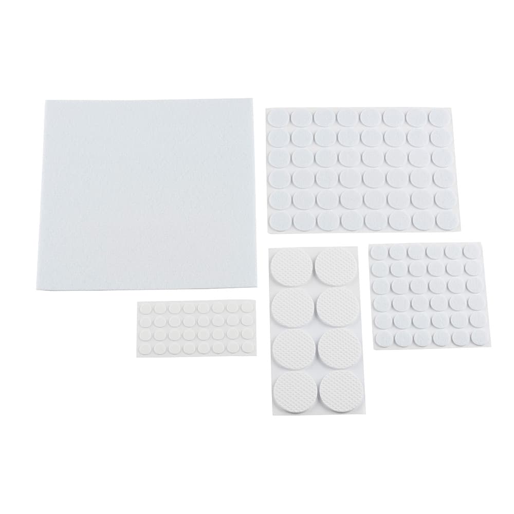 Kinzo möbeltassar 125-pack / självhäftande filttassar / golvskydd för möbler / möbelskydd