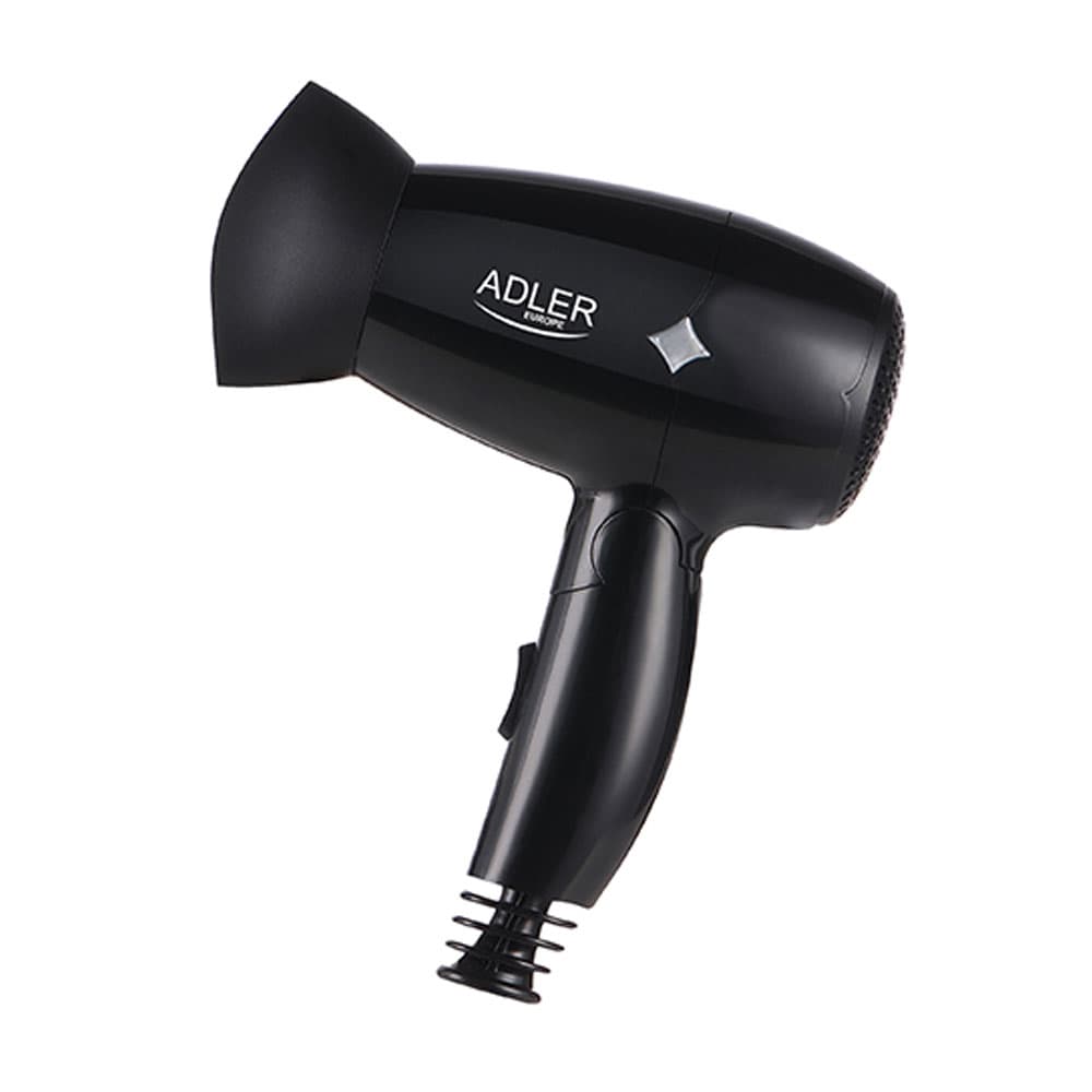 Adler hårfön 1400 W / hårtork med fällbart handtag / kompakt resefön / fön