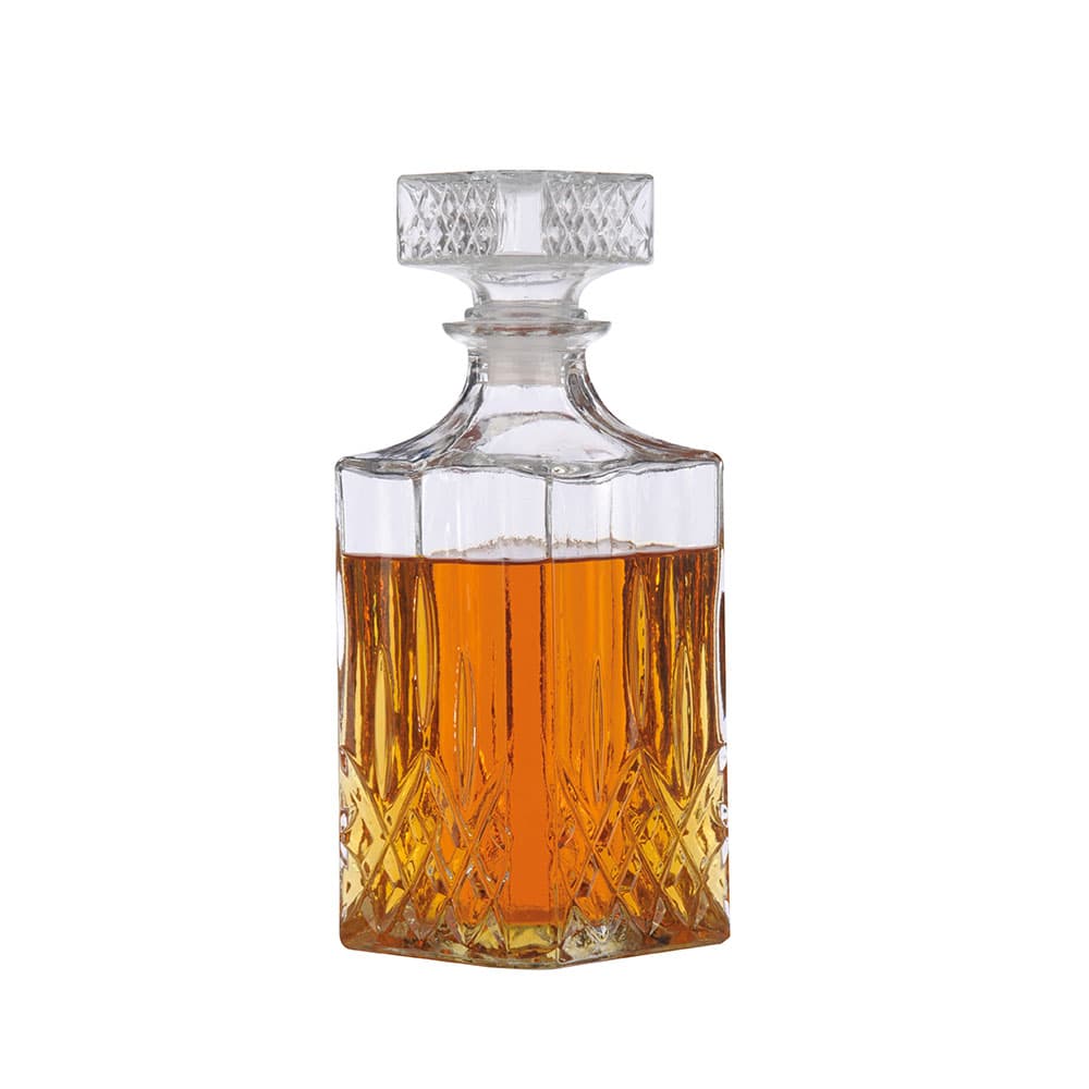 Whiskeykaraff i glas 0,8 liter – elegant karaff / glaskaraff med lock