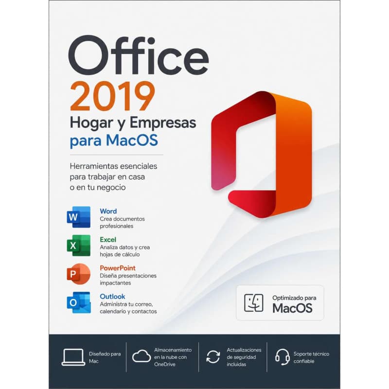 Licencia Office 2019 Hogar y Empresas para MacOS