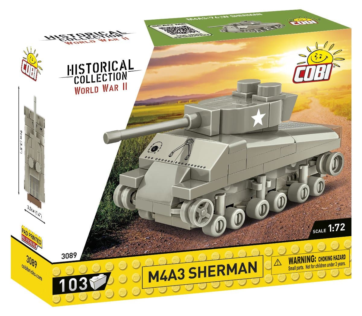 Cobi M4A3 Sherman 1:72 3089 - Cobi -  Leksaksaffären