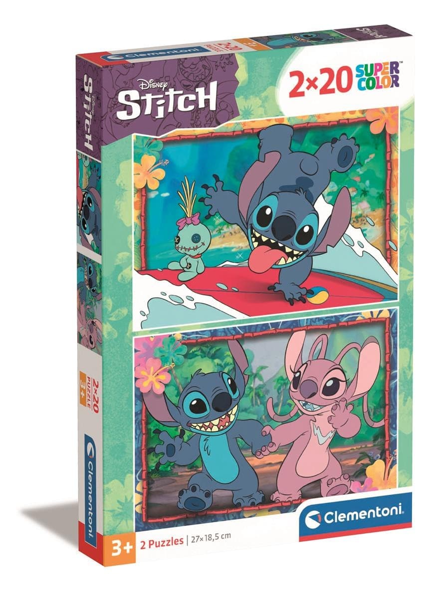Clementoni Disney Stitch Pussel 2x20 bitar - Stitch -  Leksaksaffären