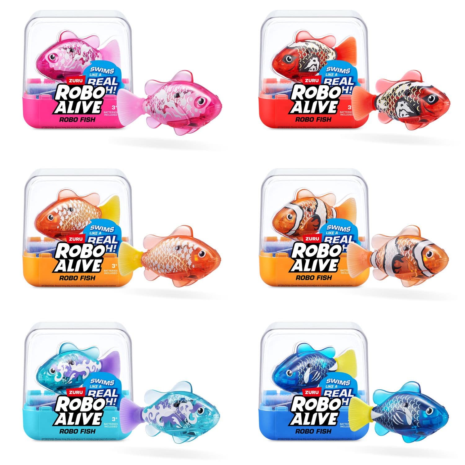 Zuru Robo Alive Robo Fish : Färg - DarkOrange - Robo Alive -  Leksaksaffären