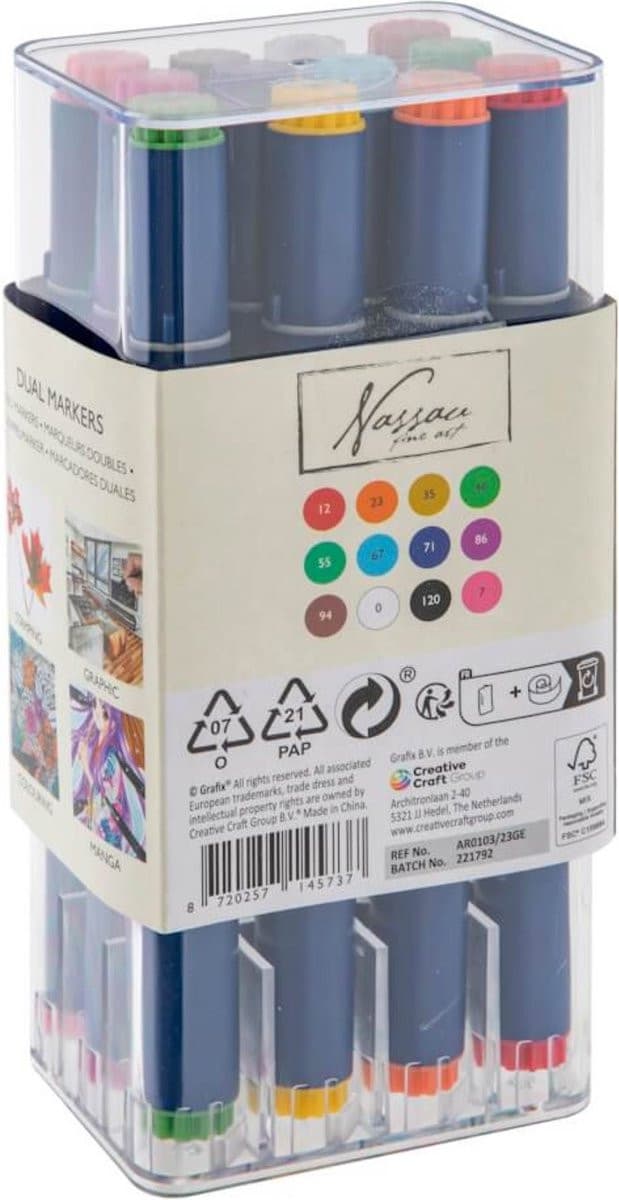 Dual markers 12-pack Dubbelspets pennor - Leksaksaffären -  Leksaksaffären