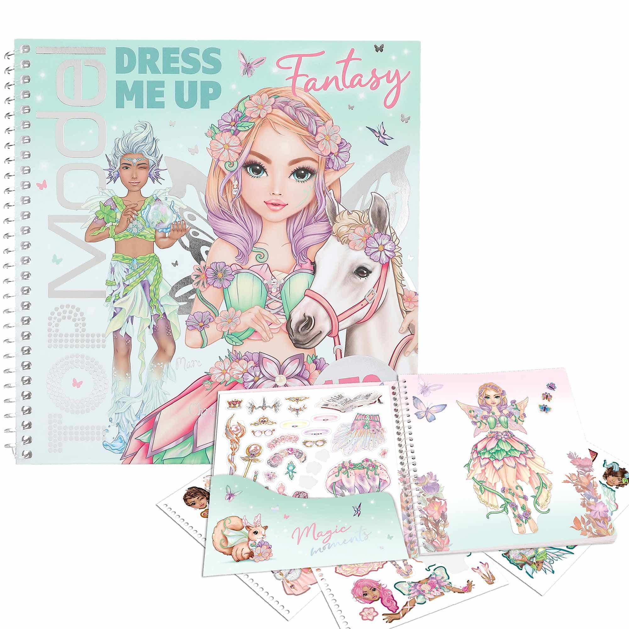 TOPModel Dress Me Up Stickersbok Fantasy Turkos - Topmodel -  Leksaksaffären
