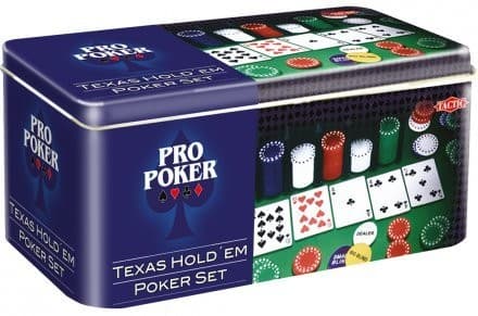 Pokerset Texas Hold´em i plåtask (SE/FI/DK/NO/EN) - Tactic -  Leksaksaffären