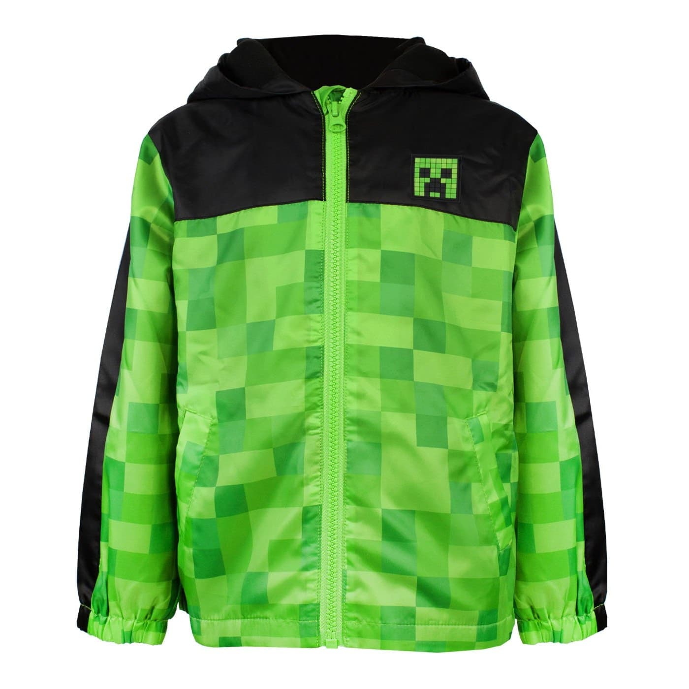 Minecraft Pojkar Creeper Vattentät Jacka med Huva