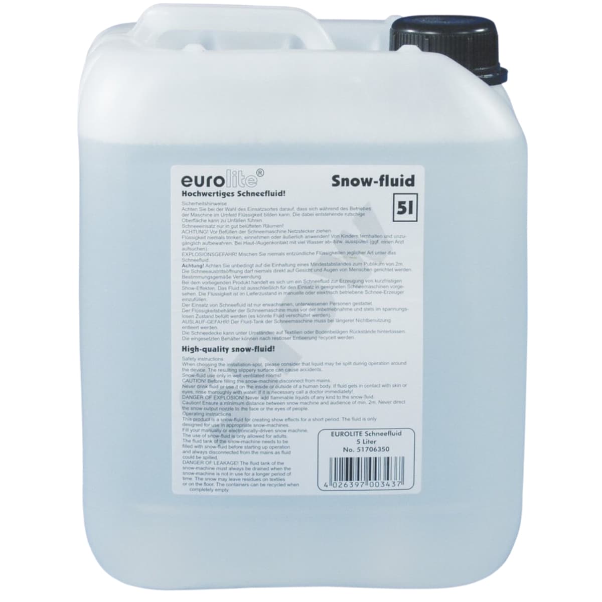 Eurolite vätska till snömaskiner, 5 liter
