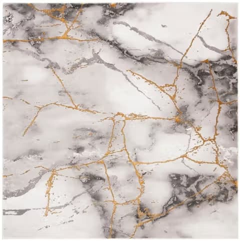 Craft Concrete Guld - Gångmatta - 160 x 160 cm Kvadrat
