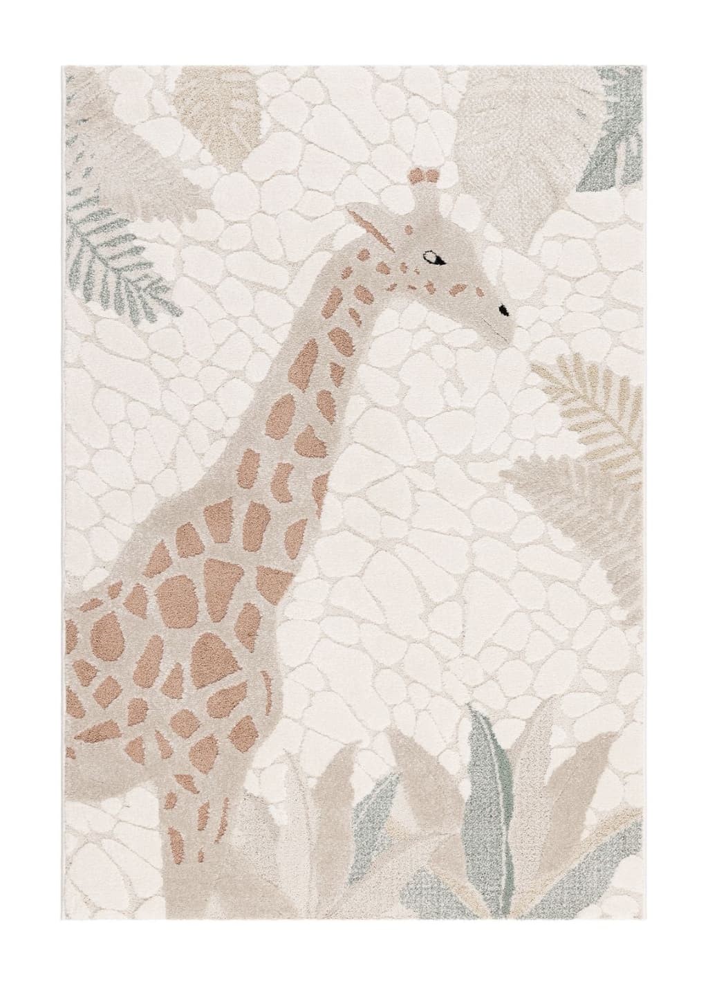 Genova Giraff Cream - Barnmatta - 120 x 170 cm