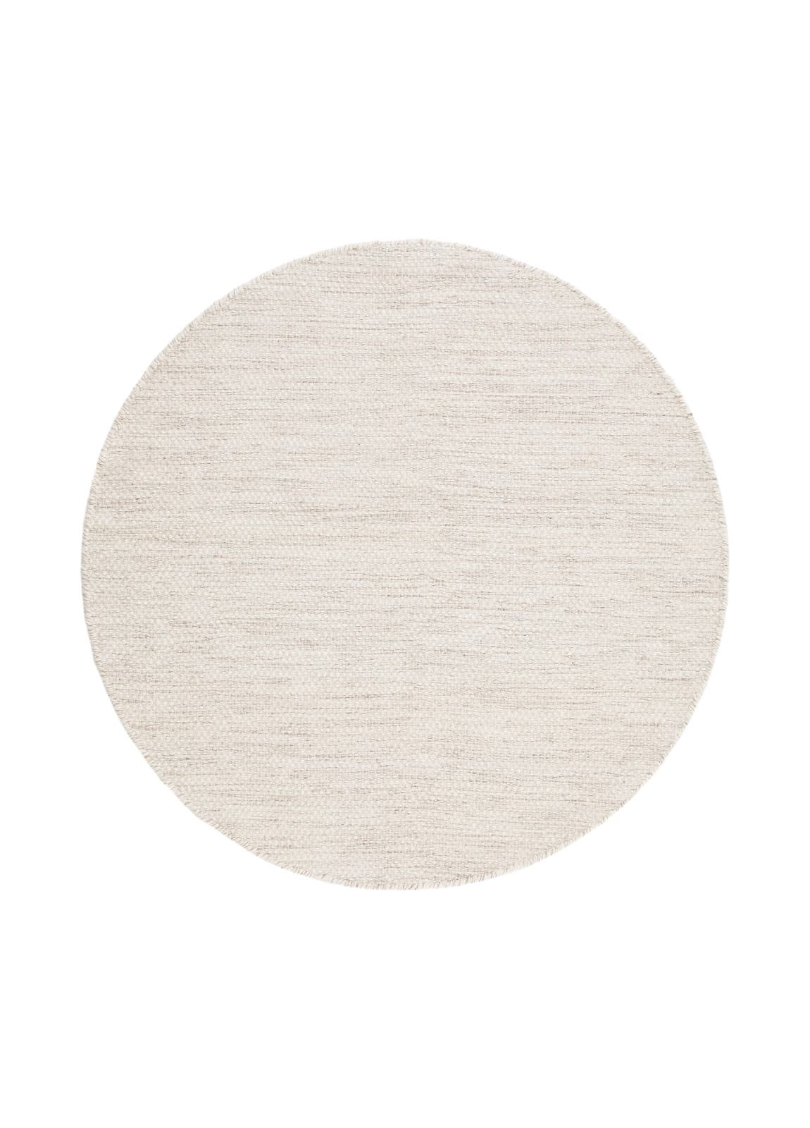Graham Cream - Handvävd Ullmatta - Rund 240cm