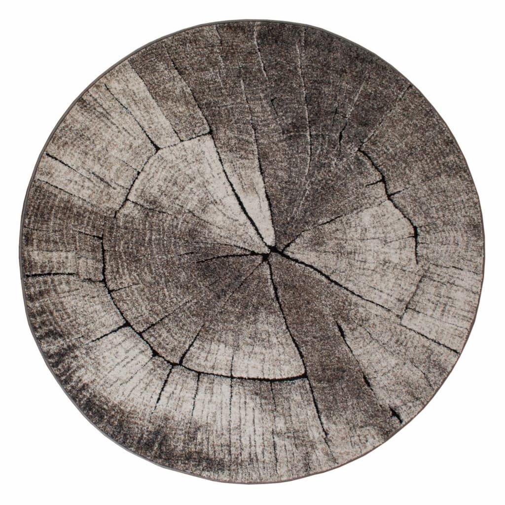 Ibiza Tree Grå - Rund Matta - 60 x 90 cm
