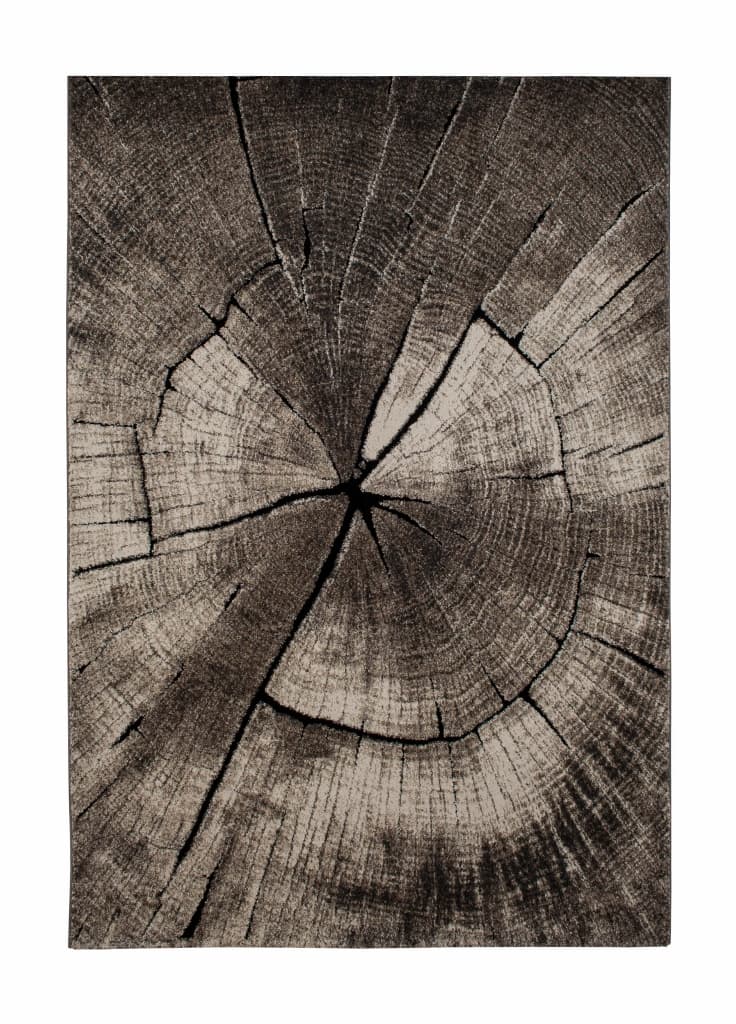 Ibiza Tree Grå - Rund Matta - 200 x 290 cm