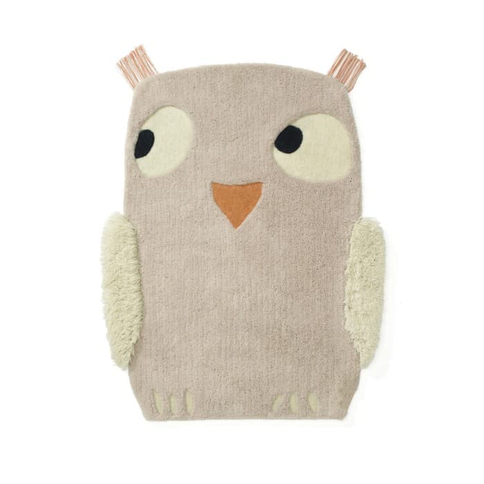 Kids Concept Uggla Rosa - Barnmatta - 90 x 120 cm
