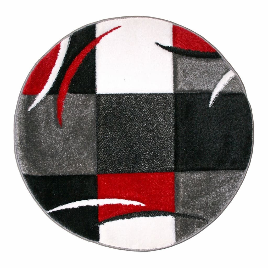 London Patch Röd - Gångmatta - Rund 120cm