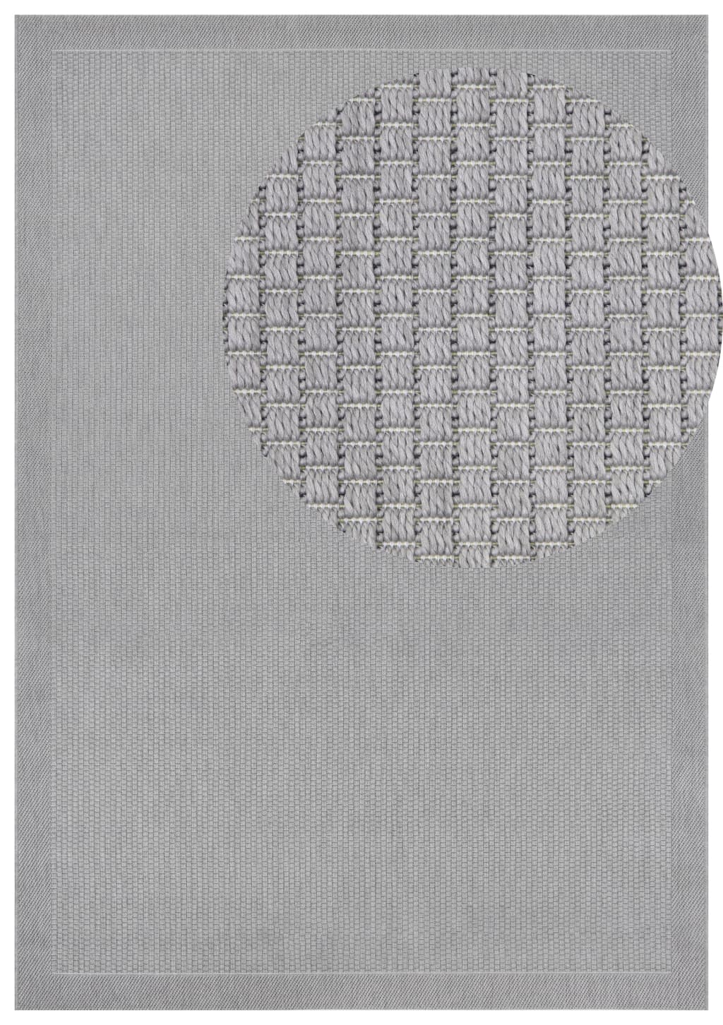 Malibu Grå - Flatvävd Matta - 240 x 340 cm
