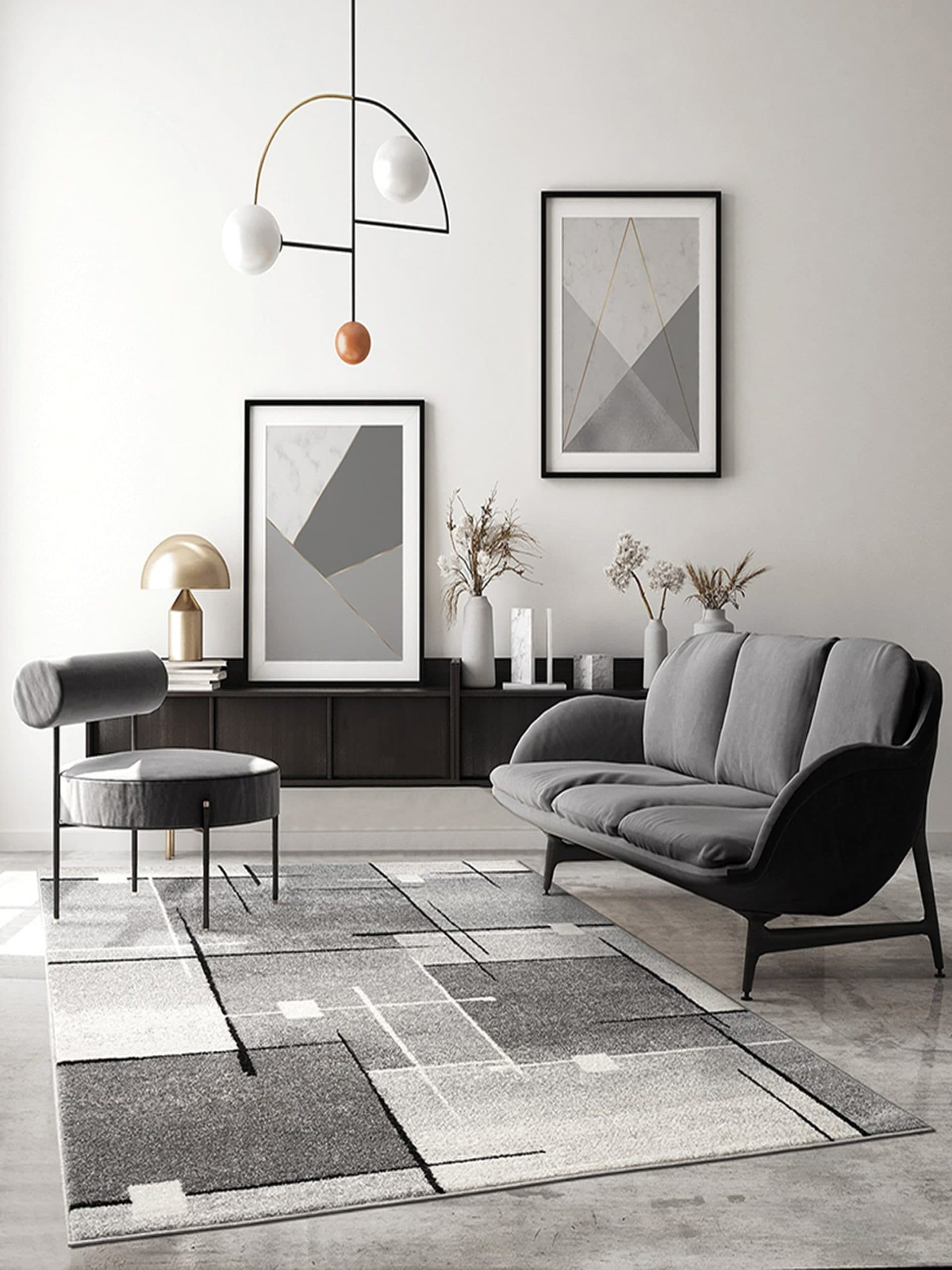 Thales Grå - Modern Matta - 160 x 220 cm