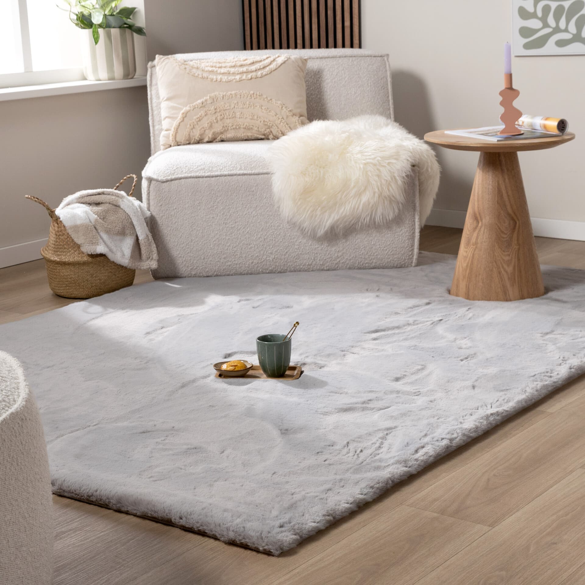 Plush Deluxe Grå - Ryamatta - 140 x 200 cm
