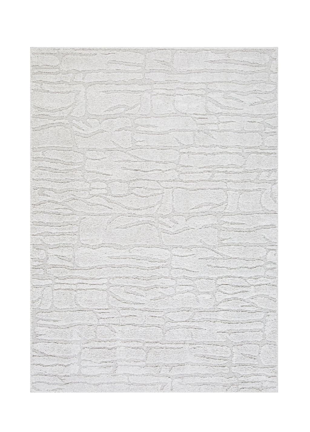 Softy Brick Grå - Mjuk Mönstrad Matta - 80 x 350 cm