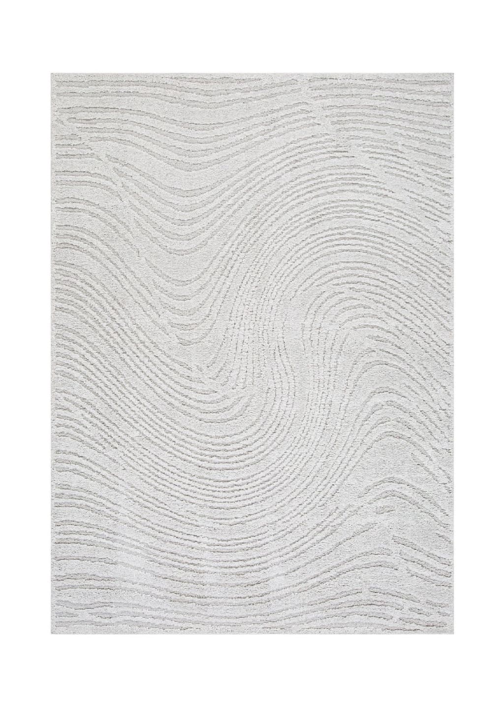 Softy Wave Grå - Mjuk Mönstrad Matta - 140 x 200 cm