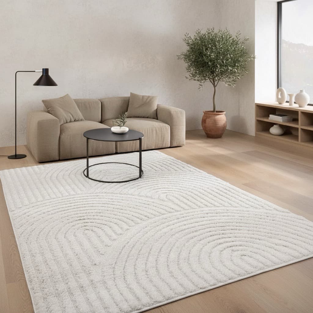 Softy Zen Cream - Mjuk Mönstrad Matta - 160 x 230 cm