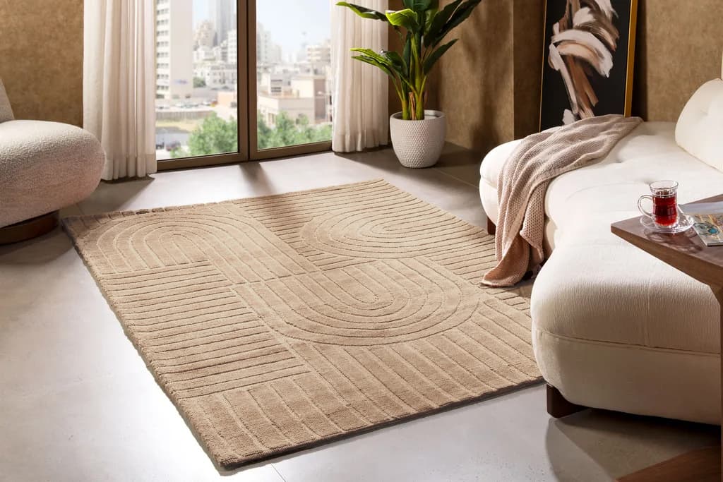 Solid Zen Beige - Modern Matta - 300 x 400 cm