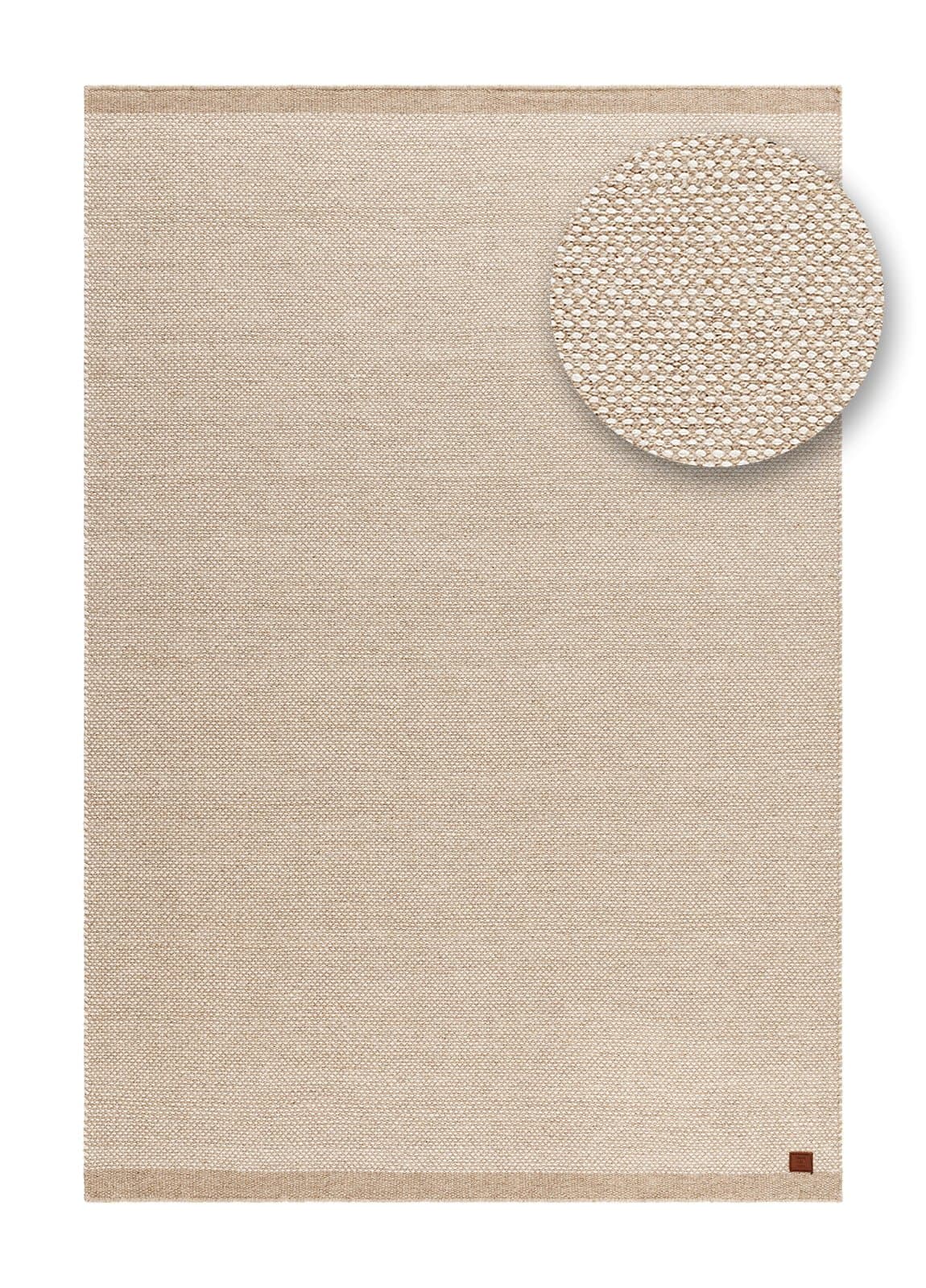 Svala Beige - Handvävd Ullmatta - 160 x 230 cm