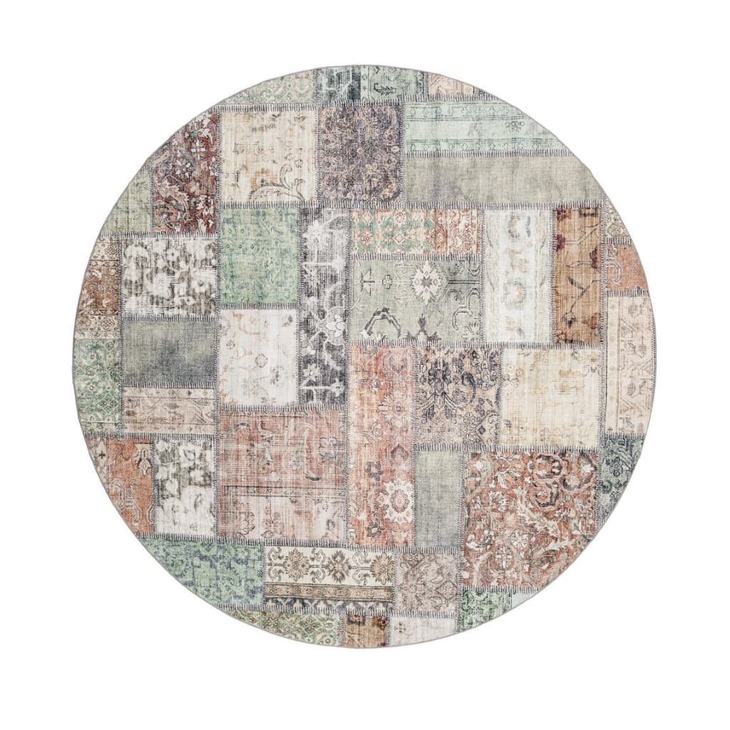 Tarfaya Patch Grön - Matta - Rund 240cm