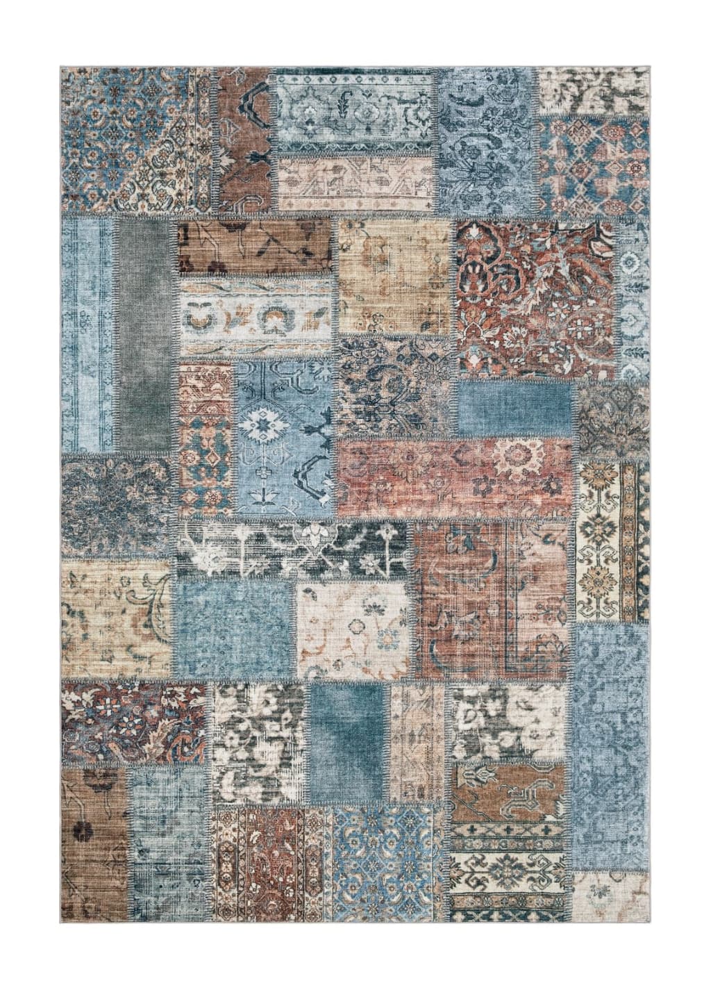 Tarfaya Patch Multi - Rund Matta - 160 x 230 cm