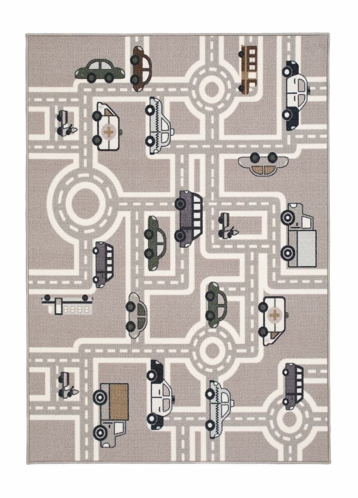 Vägmatta Gummerad Grå - Barnmatta - 133 x 170 cm