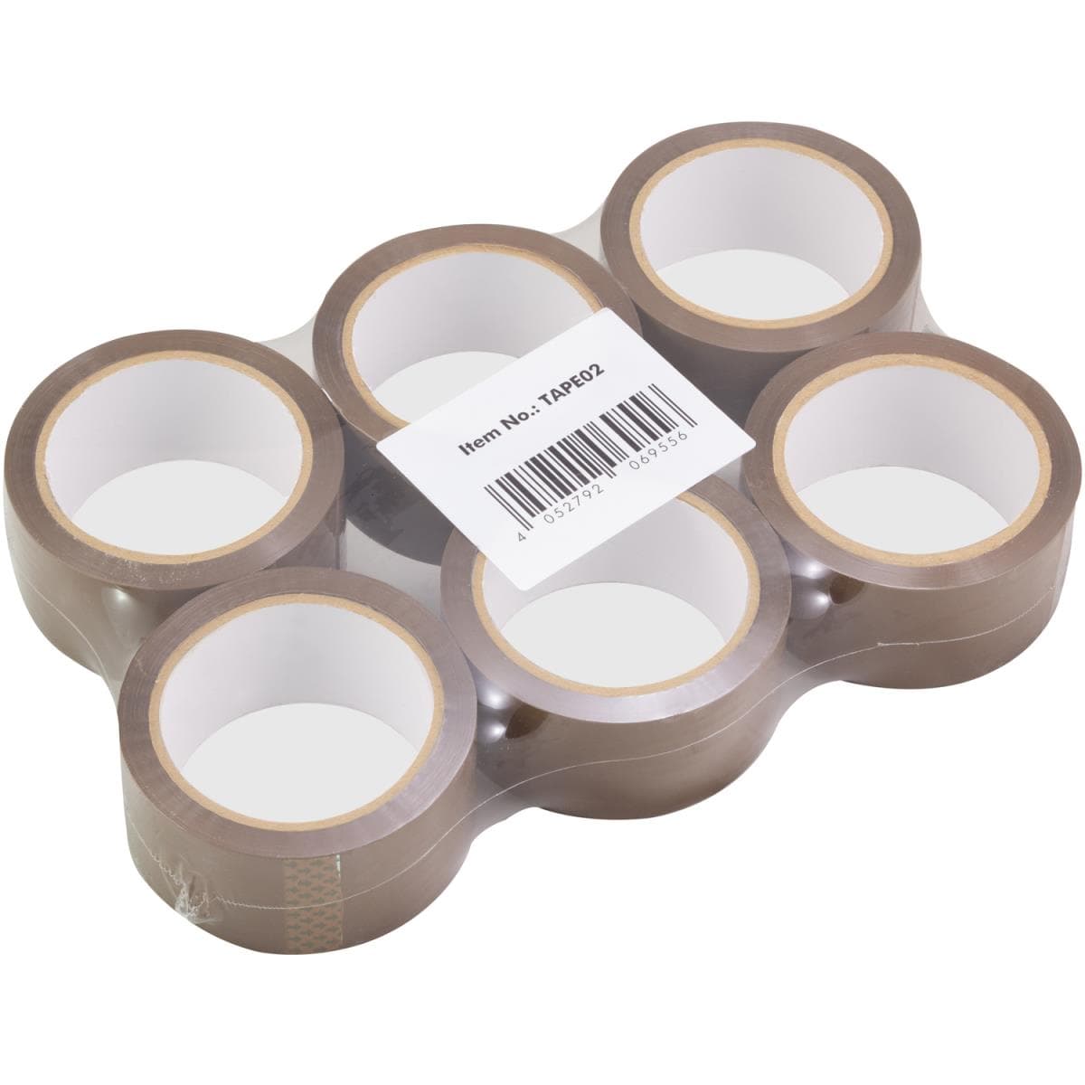 LogiLink: Packtejp Tyst 48 mm x 66 m Brun 6-pack
