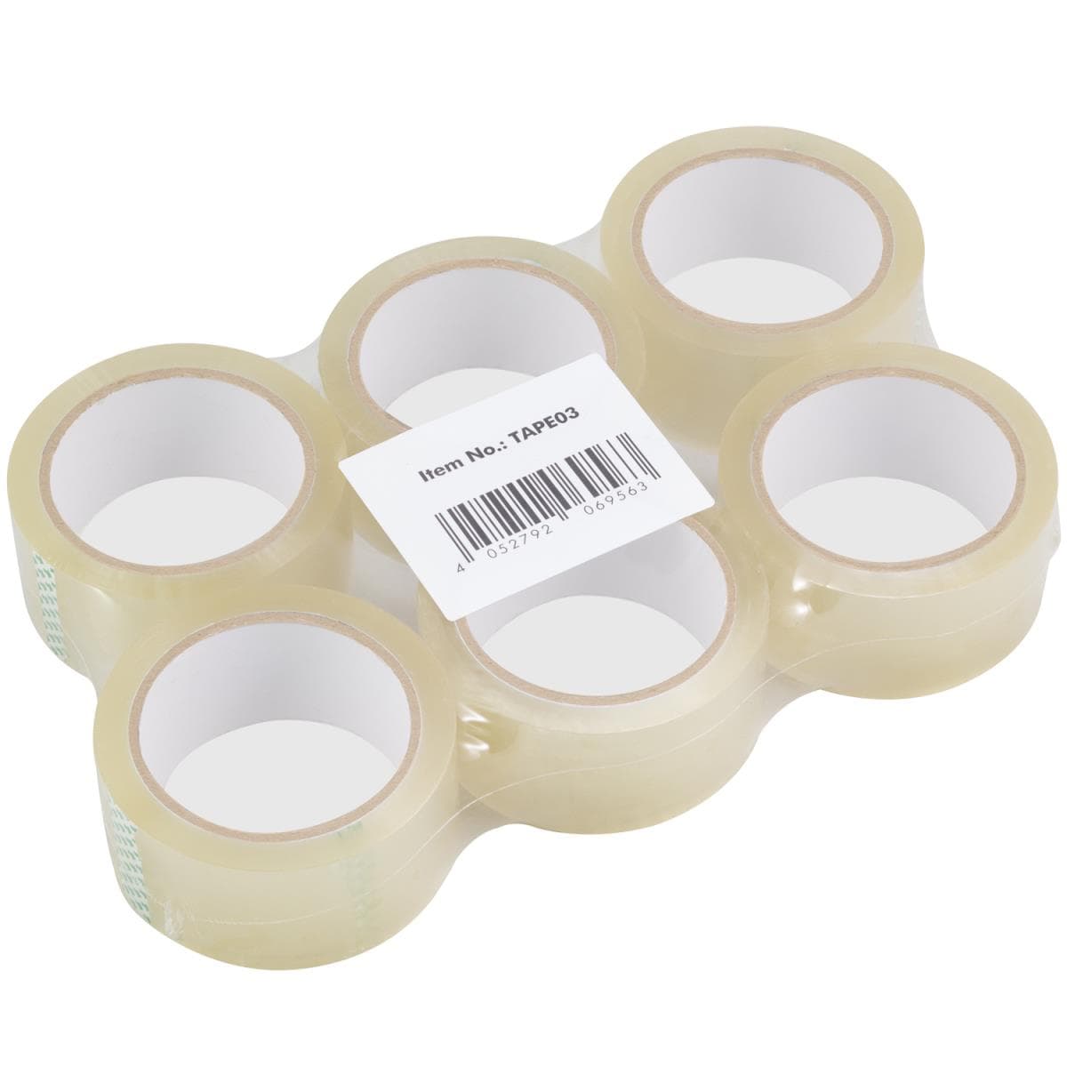 LogiLink: Packtejp Tyst 48 mm x 66 m Transparent 6-pack