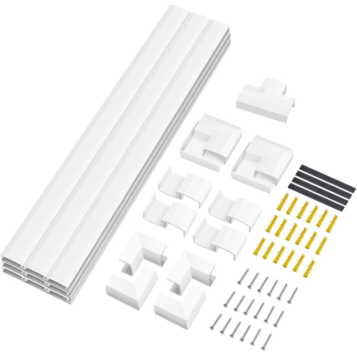 LogiLink: Kabelkanal-kit 67 delar Vit