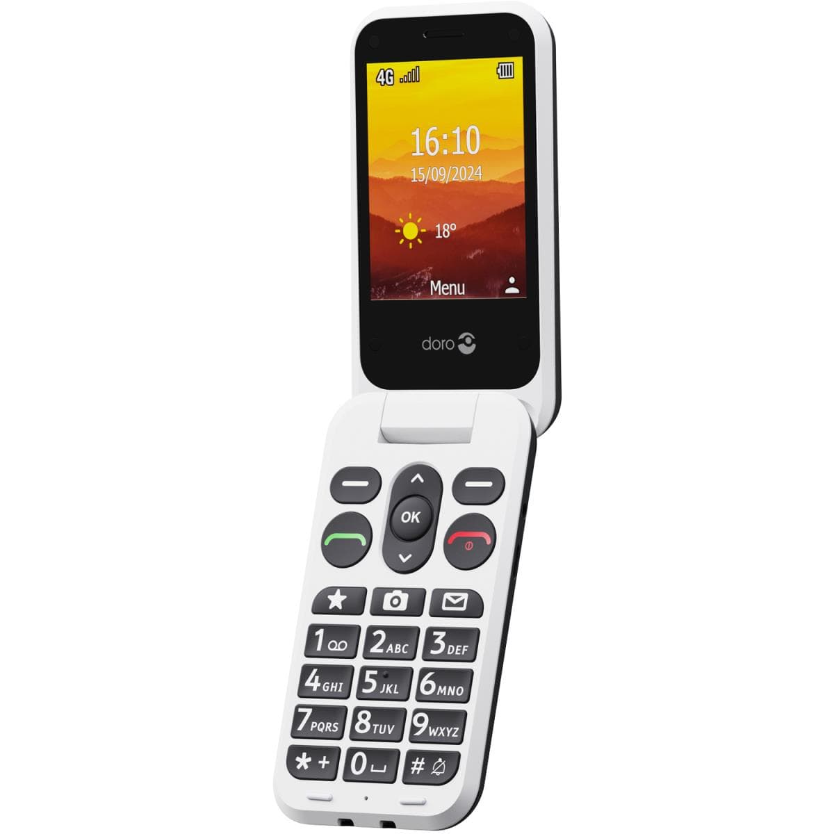 Doro: Mobiltelefon 4G Leva L31 Grafitgrå/Vit