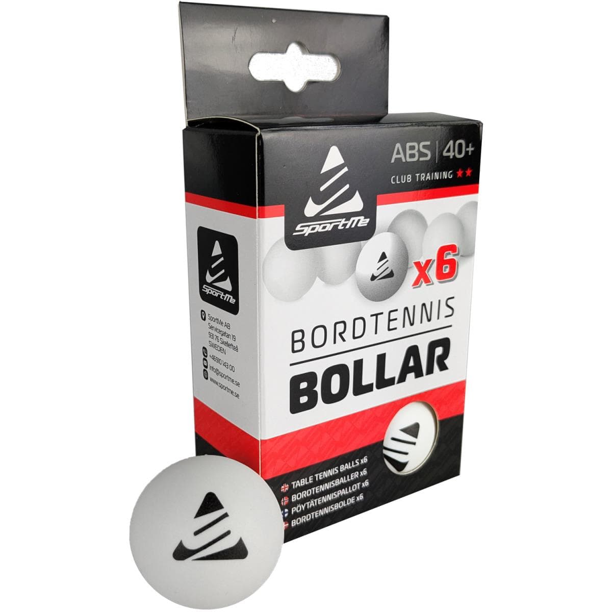 SportMe: Bordtennisbollar 6 St Vita