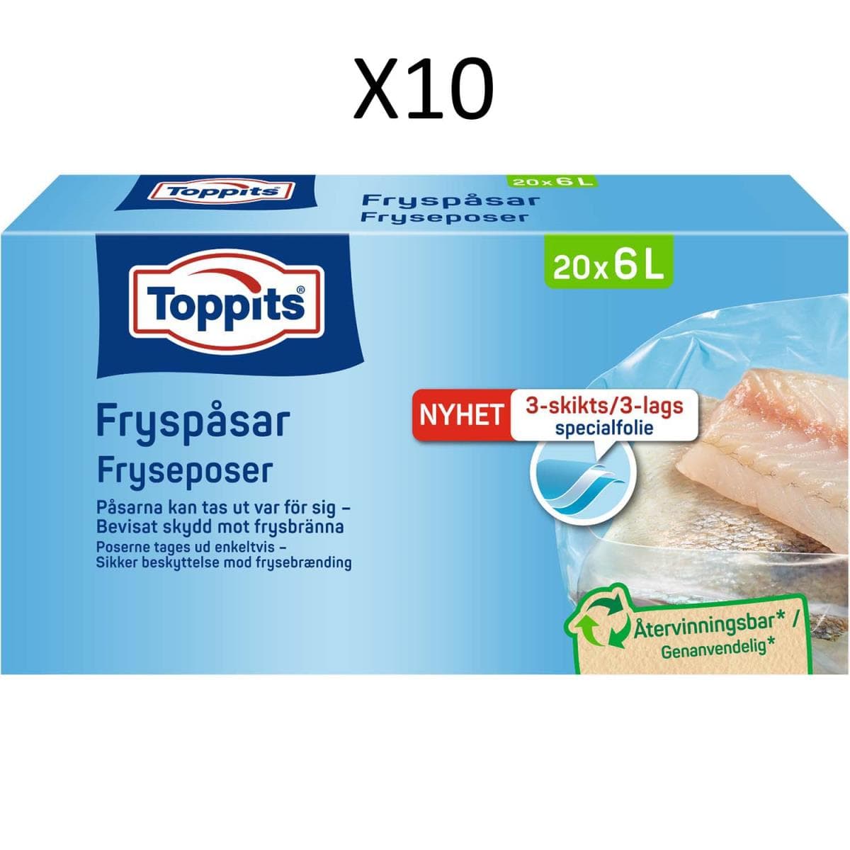 Toppits: Fryspåsar 6L 20st (10st/DFP)