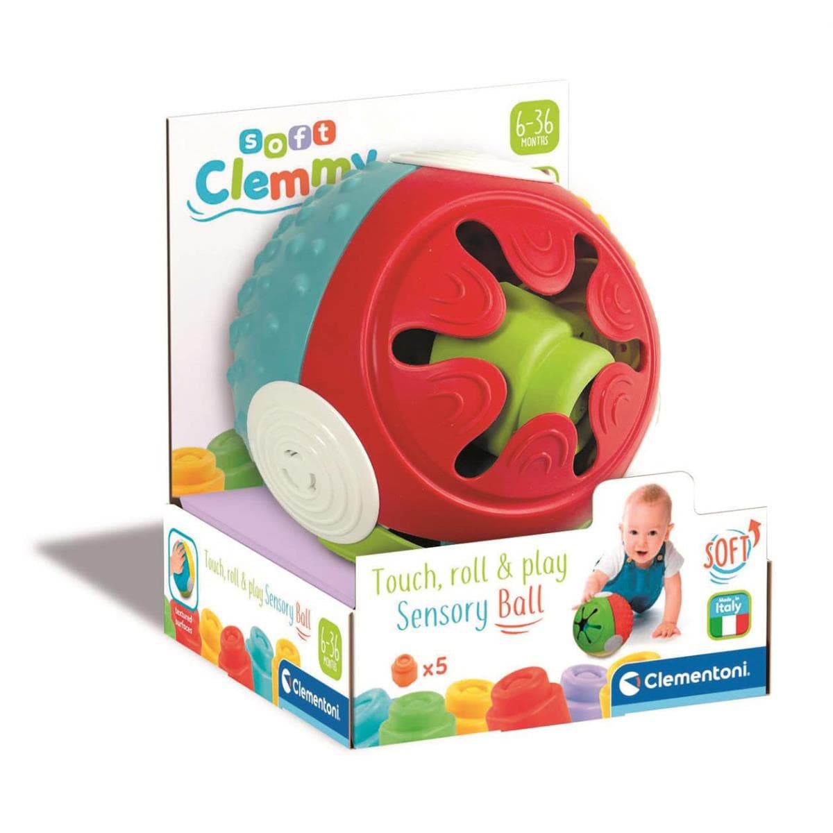 CLEMENTONI Soft Clemmy Touch and Play Sensory Ball