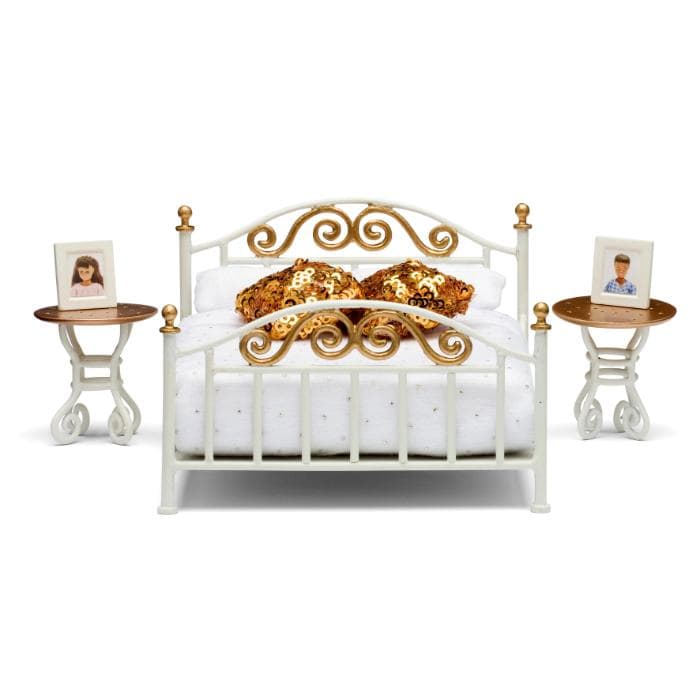 Lundby - Brass Bed Set