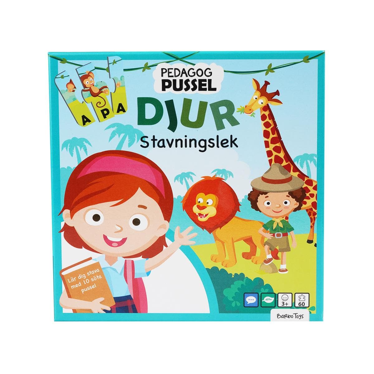 BARBO Puzzle Pedagog Djur Stavningslek (SE)