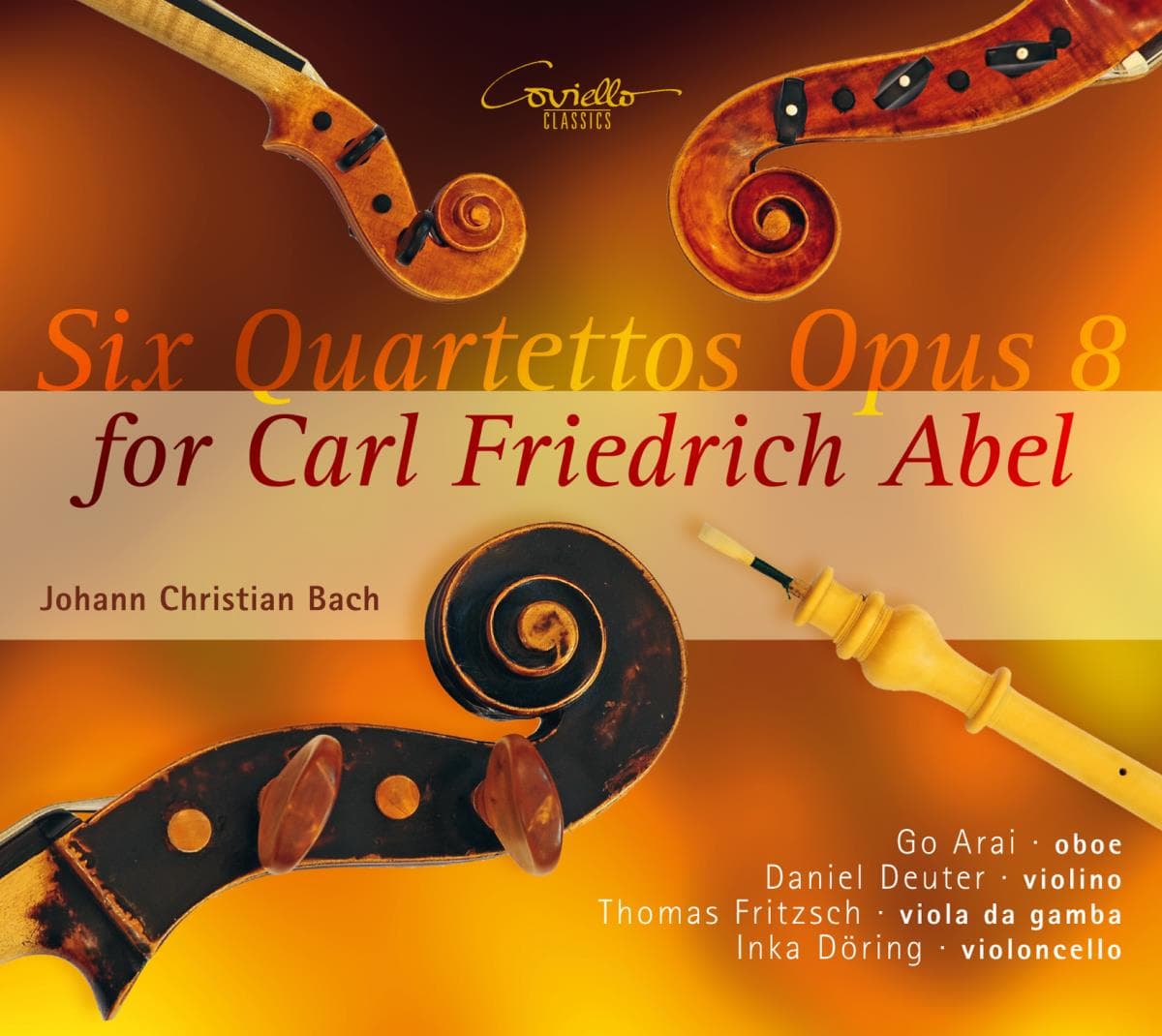 Bach JC: 6 Quartettos Op 8 for Carl Fr. Abel