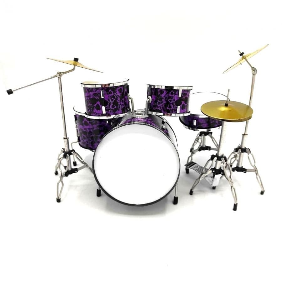 Mini Trumset: "Purple Skulls" (Höjd Ca 15cm)