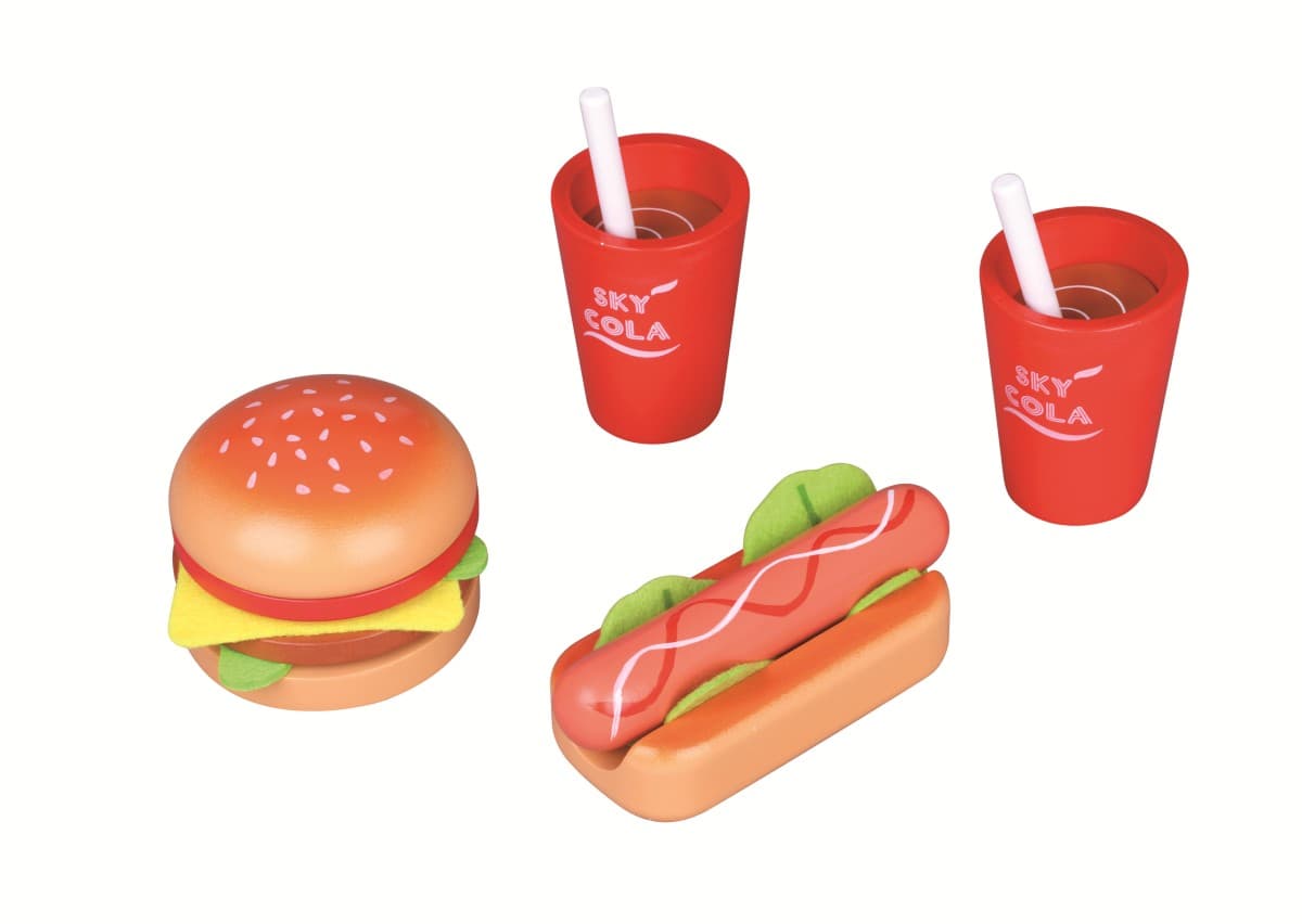Small Wood - Lunch for Two - Hamburger and Hot Dog Set Menu