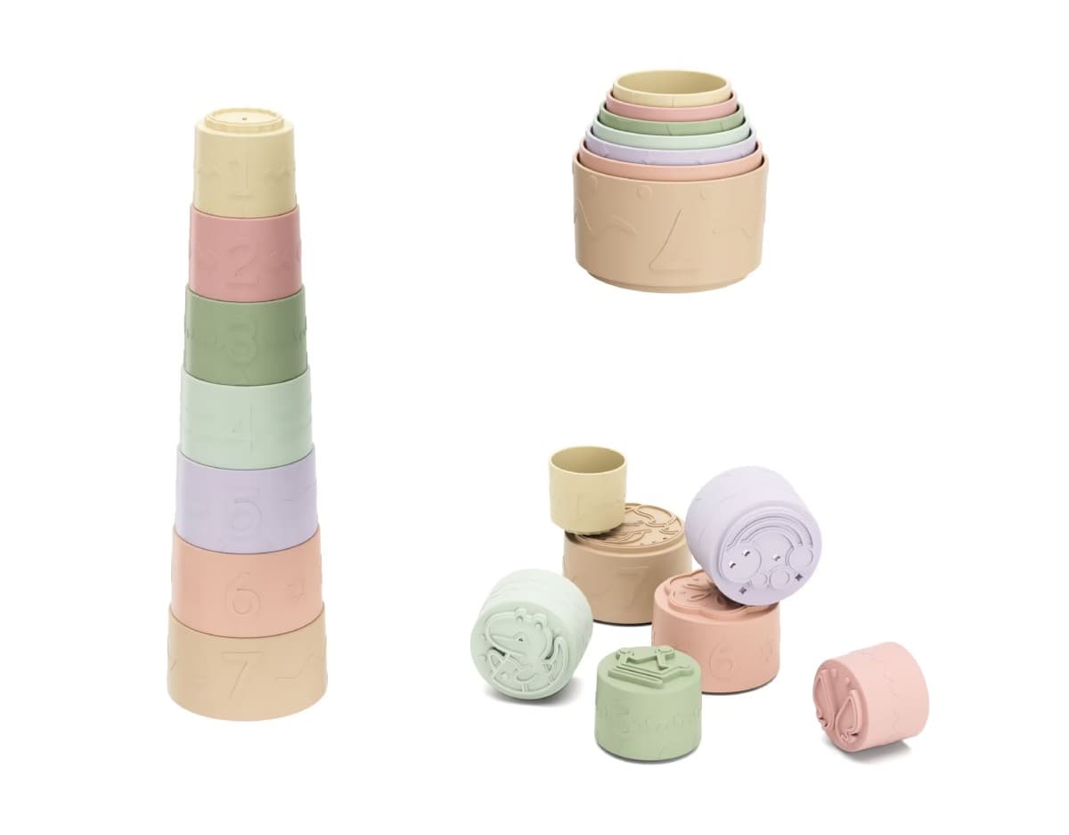 Kinder and Kids - Soft Rubber Stacking Cups 32 cm silicone