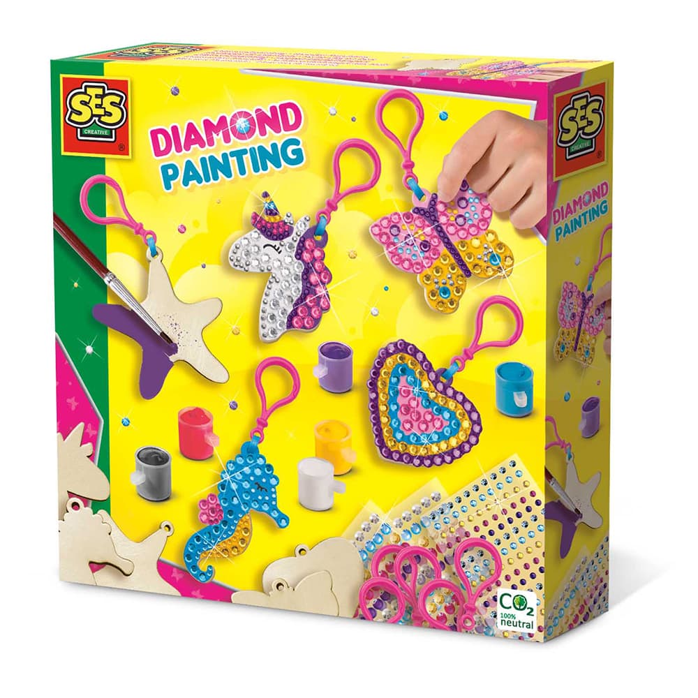 SES Creative - Diamond painting - Wooden keychains