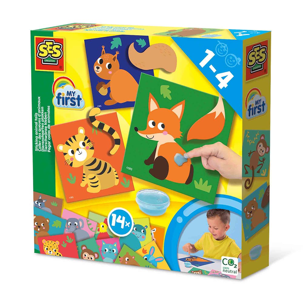SES Creative - My first - Sticking Animal Tails