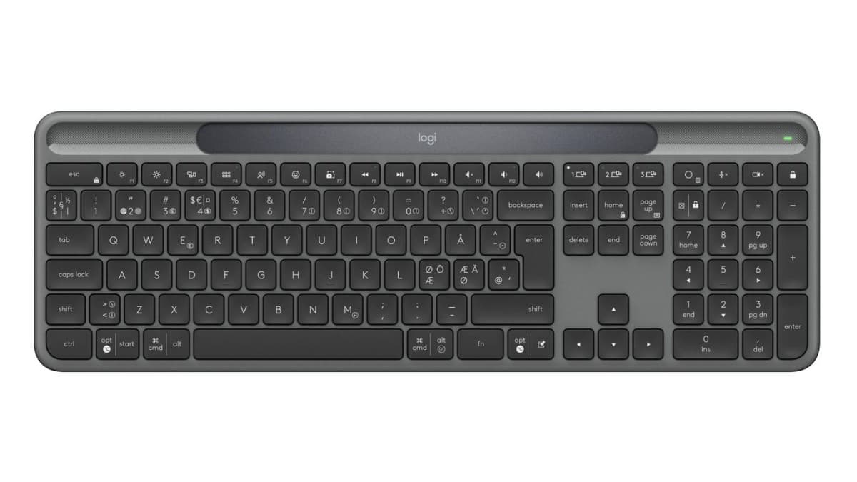 Logitech - Signature Slim Solar+ K980 Keyboard - Graphite (Nordic)