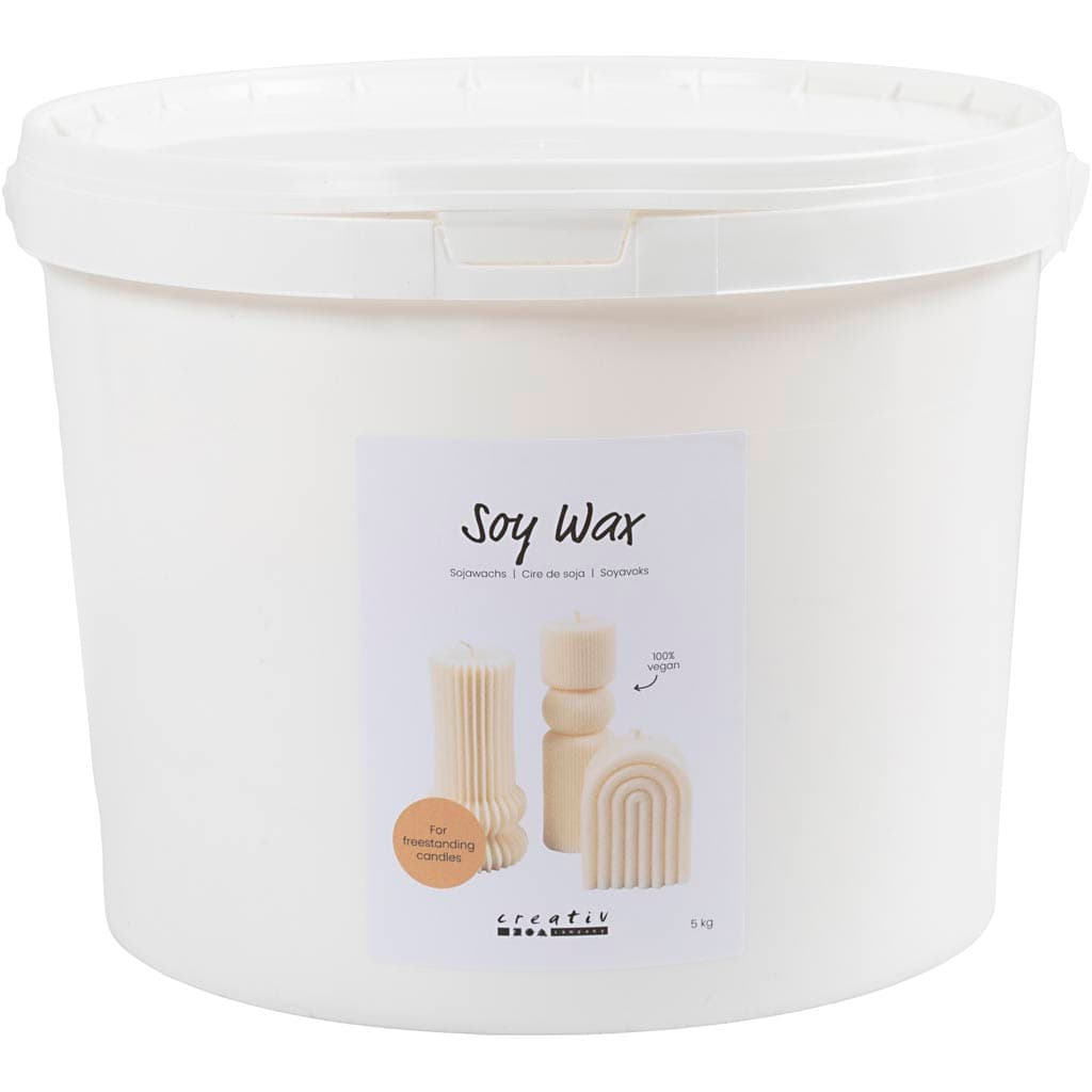 Creativ Company - Soy wax, cream, For freestanding candles, 5 kg/ 1 pack