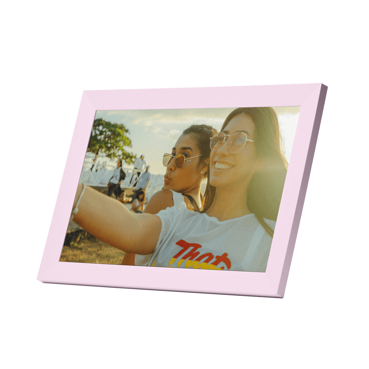 PIXIE - Smart Digital Photo Frame - Pink - 10,1 LCD touchskærm