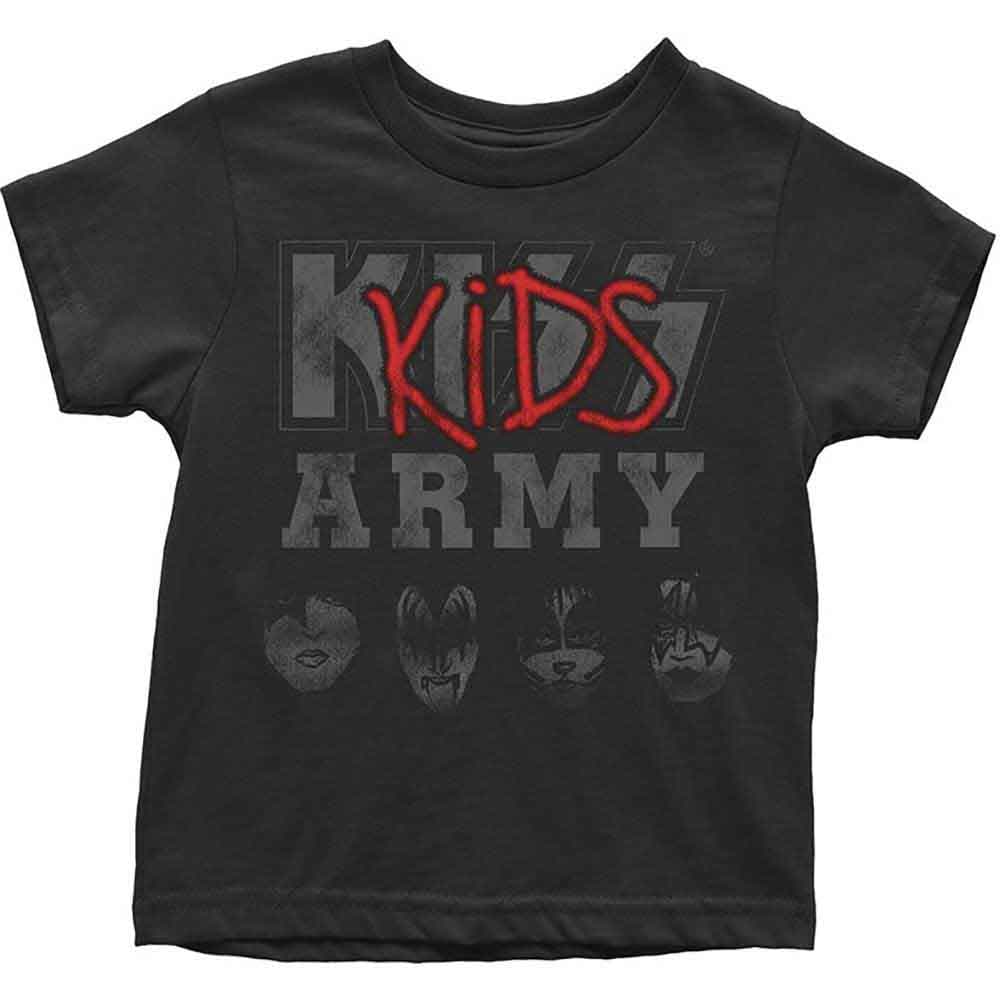 KISS: Kids Toddler T-Shirt/Army (Black) (3 Years)